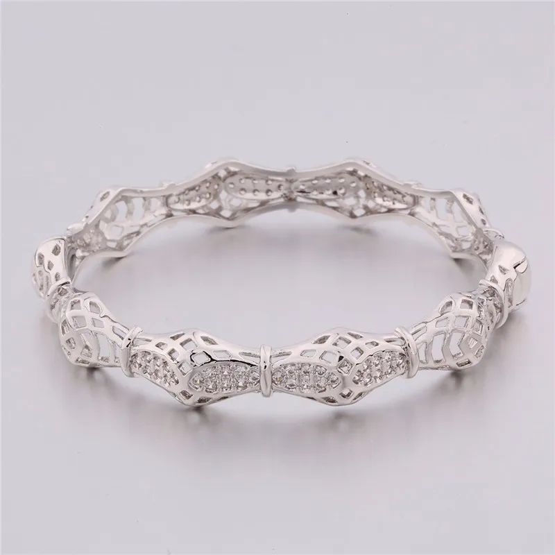 BUDONG Infinity роскошный уникальный браслет для женщин серебро/золото-цвет Pulsera белый Фианит, циркон, кристалл свадебные ювелирные изделия XUZ023