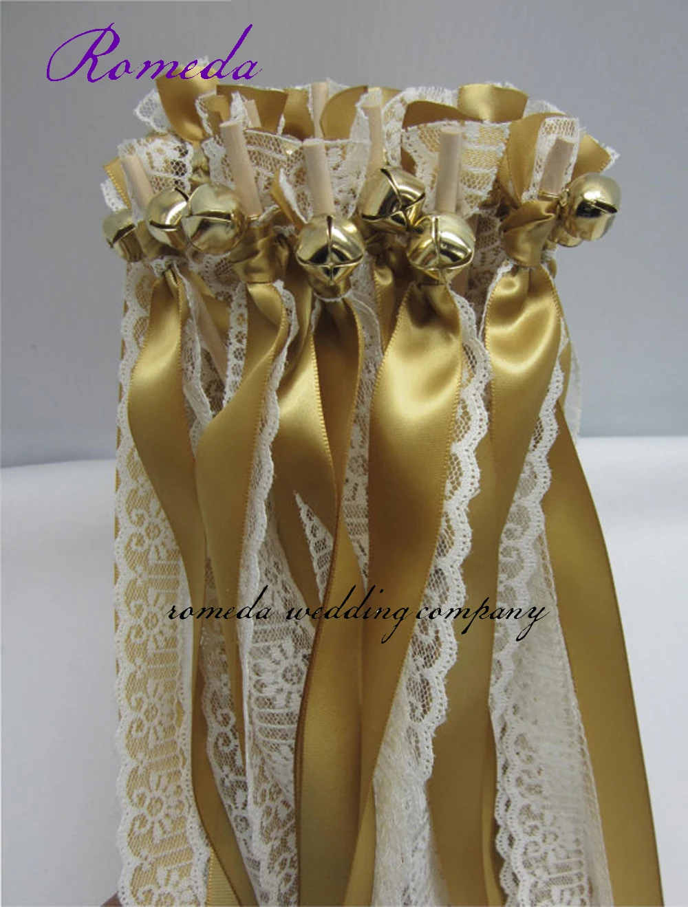 Бесплатная доставка -- (50 шт./лот) стиль D Золотая лента кружева свадебные палочки с