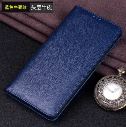 2 Чехол для Redmi Note 7, роскошный чехол из натуральной кожи для Xiaomi Redmi Note 7, чехол для телефона s с закаленным стеклом, защита экрана - Цвет: 2