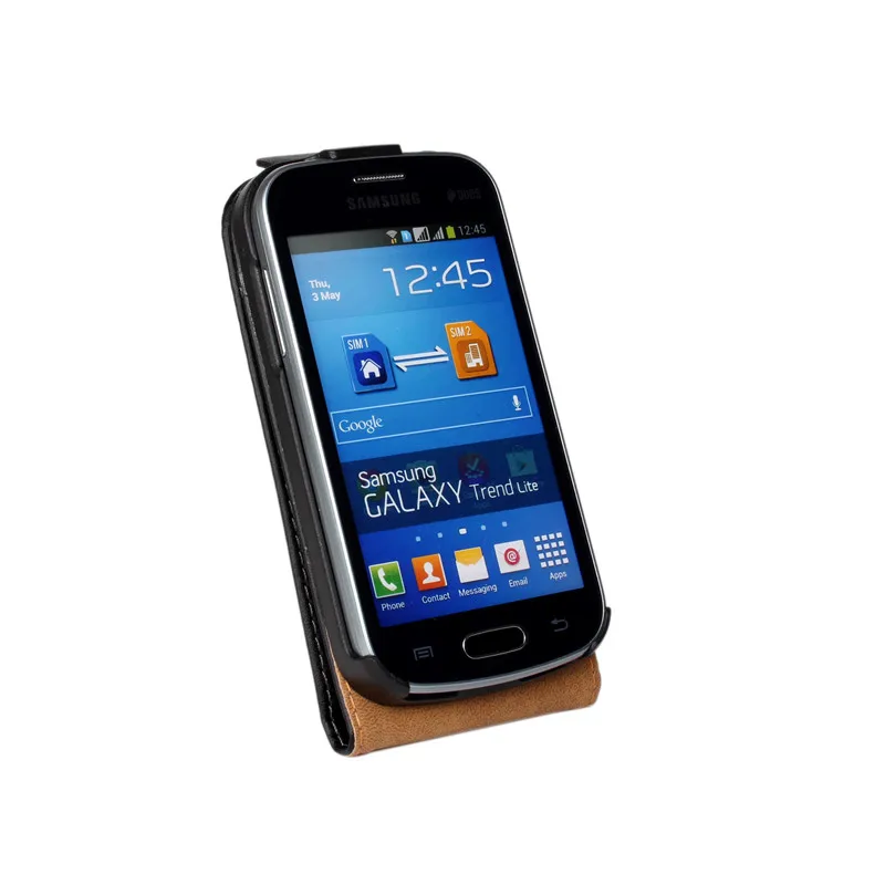 Для Samsung Galaxy Trend Lite S7390 S7392 Коке Fundas Телефон Case Capa Ретро Кожа PU Вертикальный