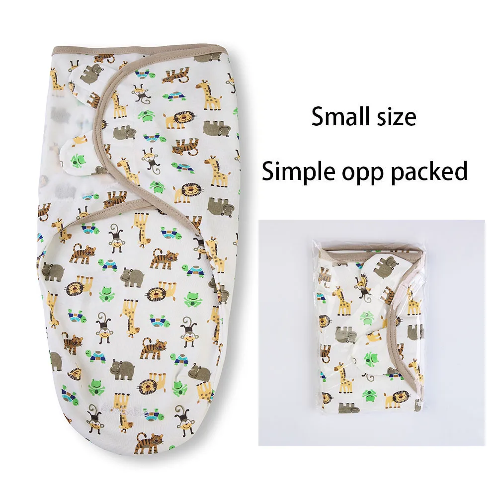 Пеленки, похожие на лето swaddleme, органический хлопок, тонкие пеленки для новорожденных, пеленальные пеленки, пеленальные пеленки, спальный мешок - Цвет: Brown zoo Small
