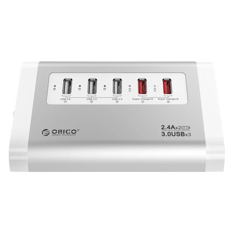 USB 3 0 концентратор ORICO 5 Гбит/с высокоскоростной с зарядным устройством мобильный
