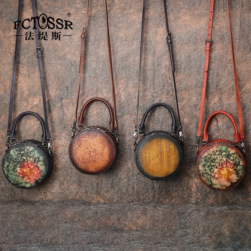 Маленькая круглая сумка в стиле ретро новинка 2019 оригинальная Женская сумочка