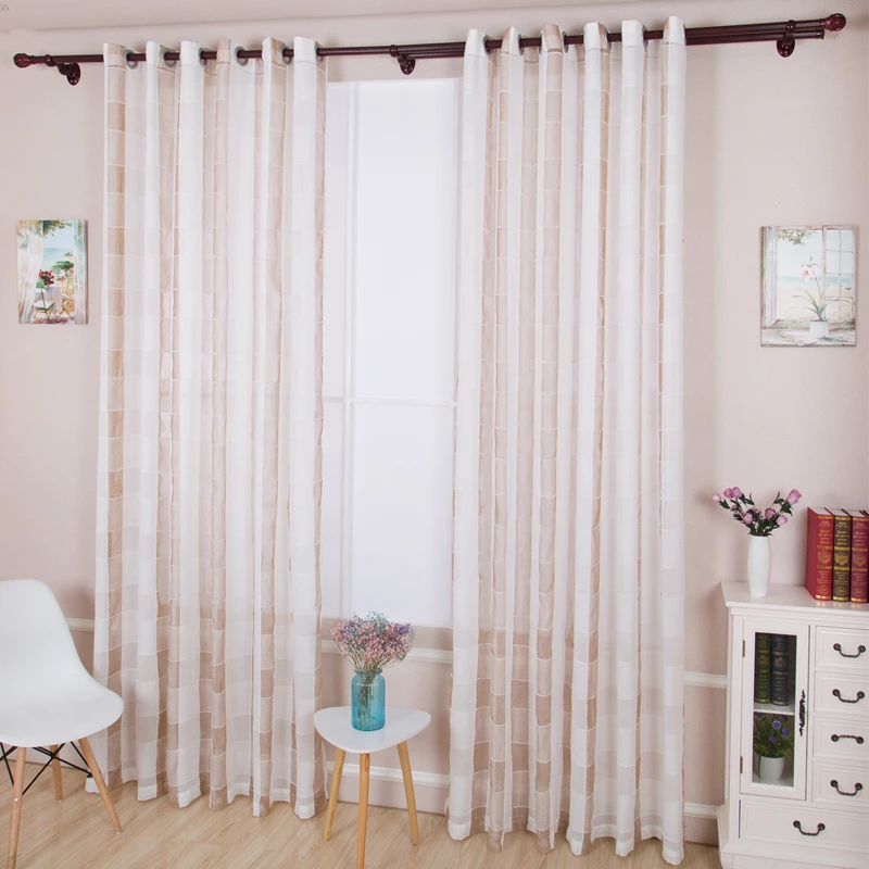 Современные хлопковые льняные шторы [byetee] для гостиной тюлевые из органзы