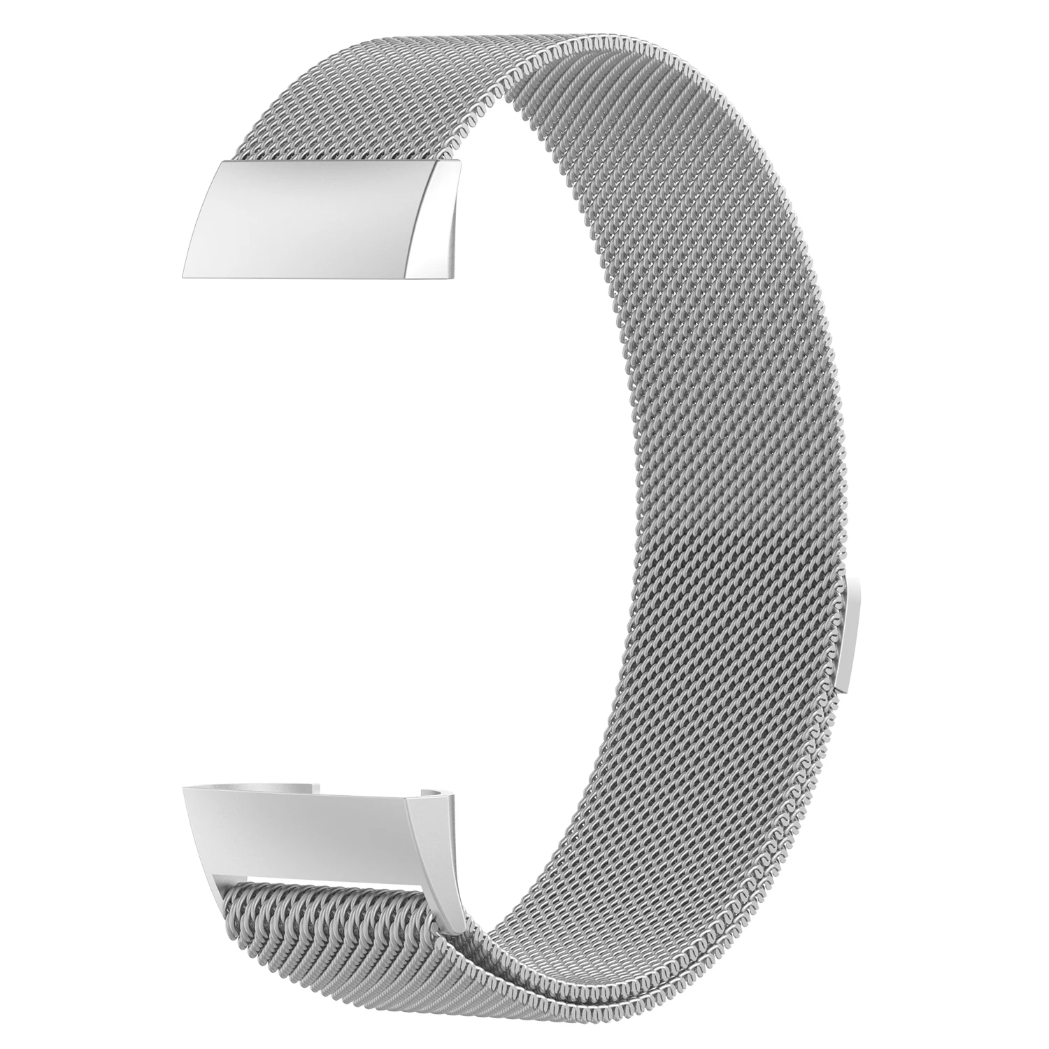Серебристый Миланский ремешок для Fitbit Charge 3 сменный ремешок смарт-браслета Магнитная Петля ремешок из нержавеющей стали часы Браслет для Fitbit charge3 - Цвет: Серебристый