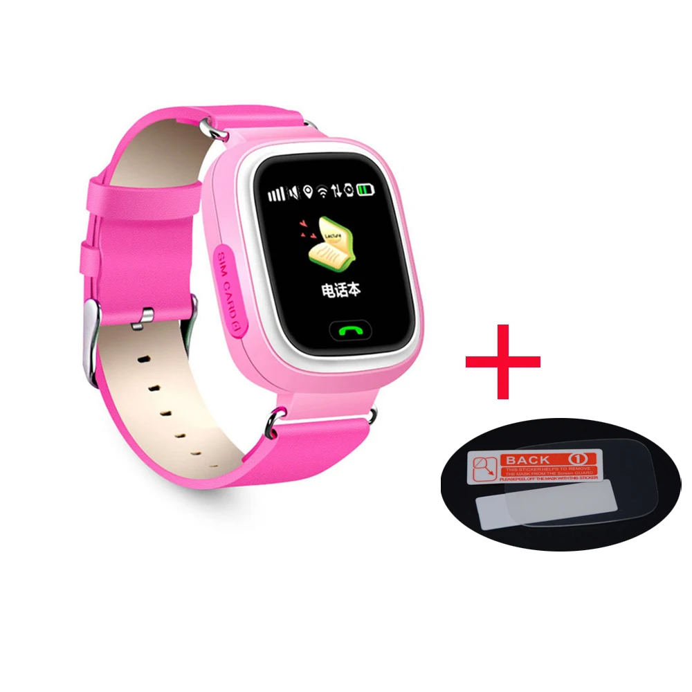pink Q90 для присмотра за детьми, SOS анти-потерянный часы сим-карта Wi-Fi для Smartwatch Детские умные часы gps позиционная Сигнализация часы PK Q80 Q50 Q60 - Цвет: pink
