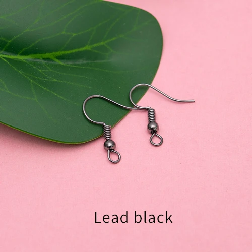 Lead-black 100 шт./лот 20x17 мм DIY аксессуары для серьги застежки крючки фитинги "сделай сам" для изготовления ювелирных изделий, аксессуары железный крюк Earwire ювелирные изделия - Цвет: Lead-black