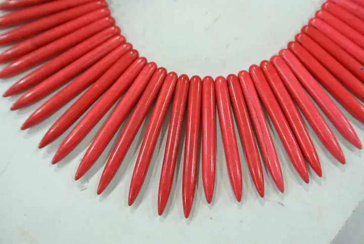 Недорогие бусинки Howlite Fang в форме башня 15 мм ~ 45 материал для изготовления