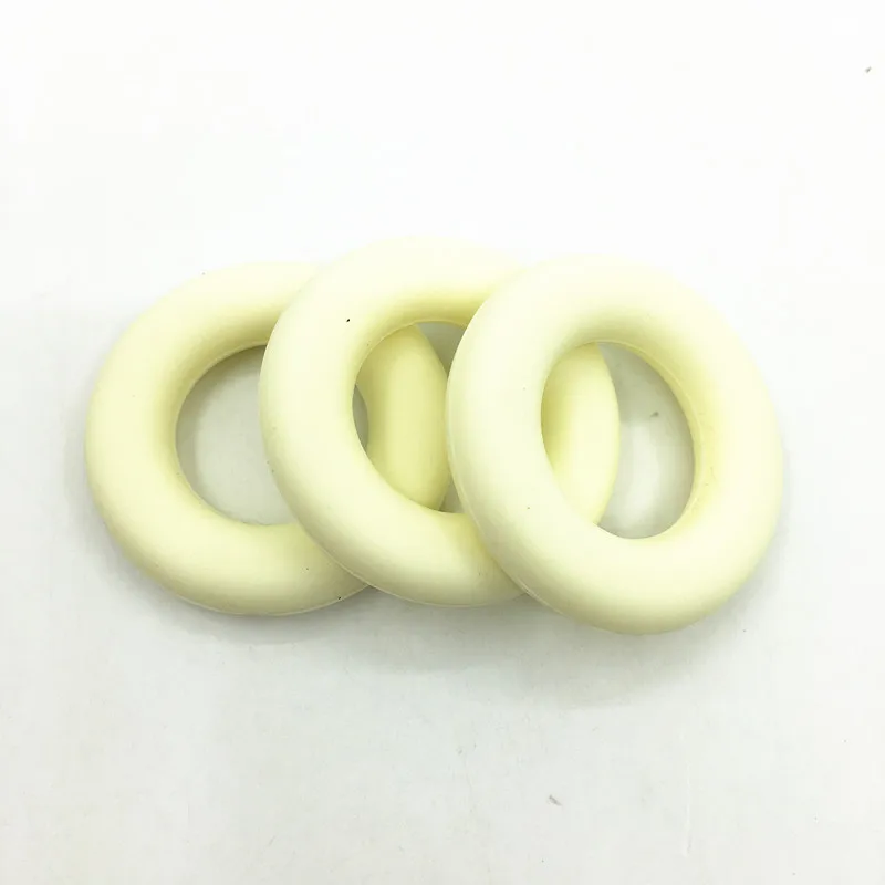 beige Силиконовое ожерелье для прорезывания зубов, BPA бесплатно-жевательное ожерелье-подвеска Большая подвеска из бусин для прорезывания зубов - Цвет: beige