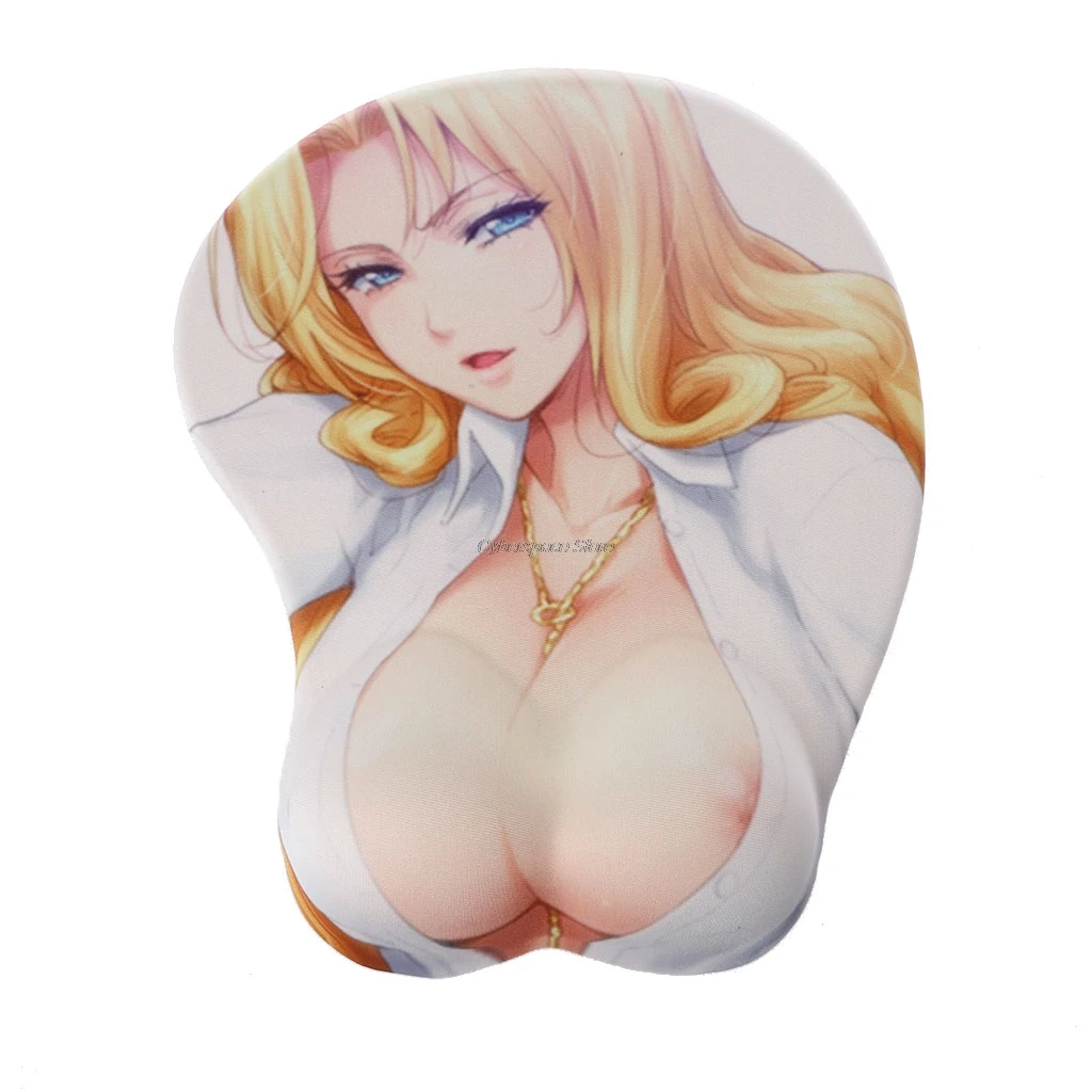 577 Творческий мультфильм аниме 3D сексуальная грудь силиконовый коврик для мыши подставка для запястья поддержка Новинка - Цвет: 577