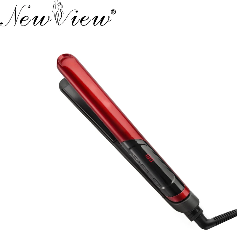 NewView Grade Ceramic Hair Straightening Flat Iron Intelligent LCD Professional Curler Curling Straightener Irons |