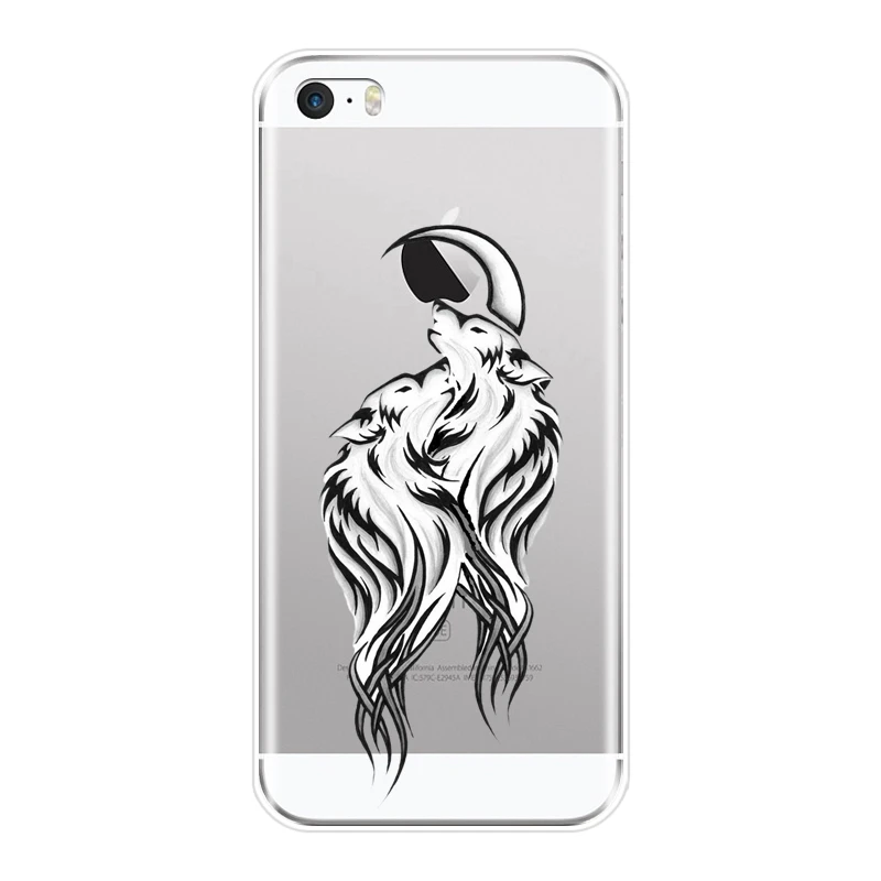 Чехол для Телефона iPhone 5C 5S SE 5 S мягкий силиконовый чехол-накладка с животными