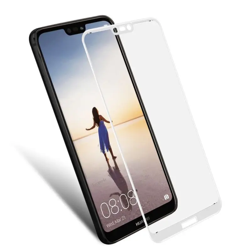 Полное покрытие закаленное стекло для Huawei P20 pro Защитная пленка экрана plus CLT-L29C