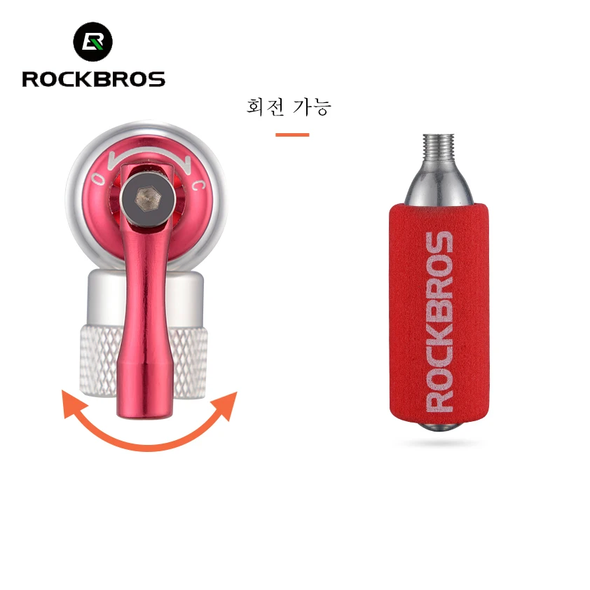ROCKBROS велосипедный мини-насос портативный сплав CO2 надувной изолированный рукав воздушный насос Велоспорт MTB велосипед мяч насос Аксессуары для велосипеда