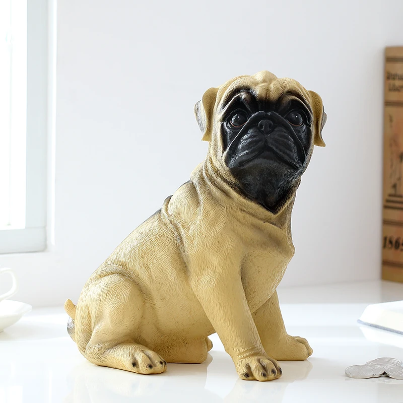 Копилка для Мопсов собак копилка имитации собаки украшение шкафа семьи поп арт