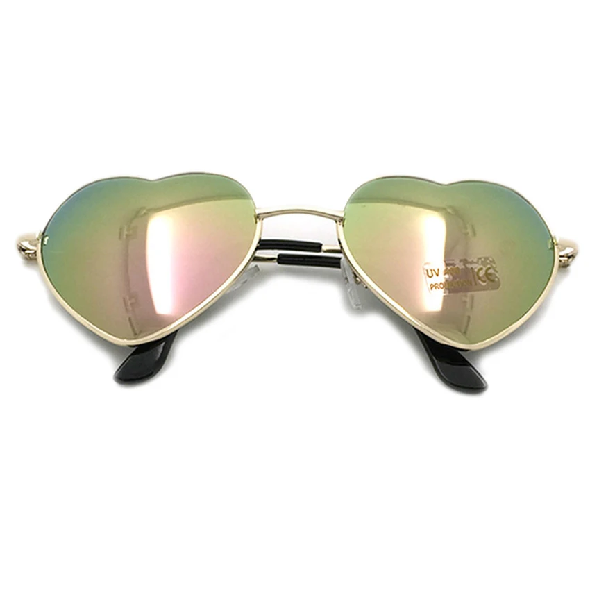 Sunglasses No 10 FOENIXSONG, солнцезащитные очки для женщин, стиль, с сердечками, оправа, зеркальные, негабаритные, солнцезащитные очки, бренд UV400, Oculos, Ретро стиль - Цвет линз: Sunglasses No 10