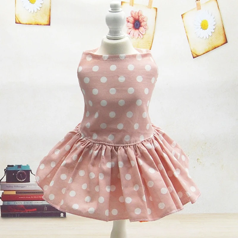 Fashion Dot Pet Dogs Clothing Comfortable Dog Dress Clothes For Tutu Skirt Supplies XS S M L XL | Дом и сад