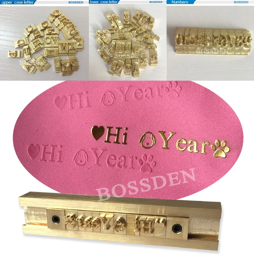 BOSSDEN штамп медной формы букв латунный Алфавит Набор для машина горячего тиснения