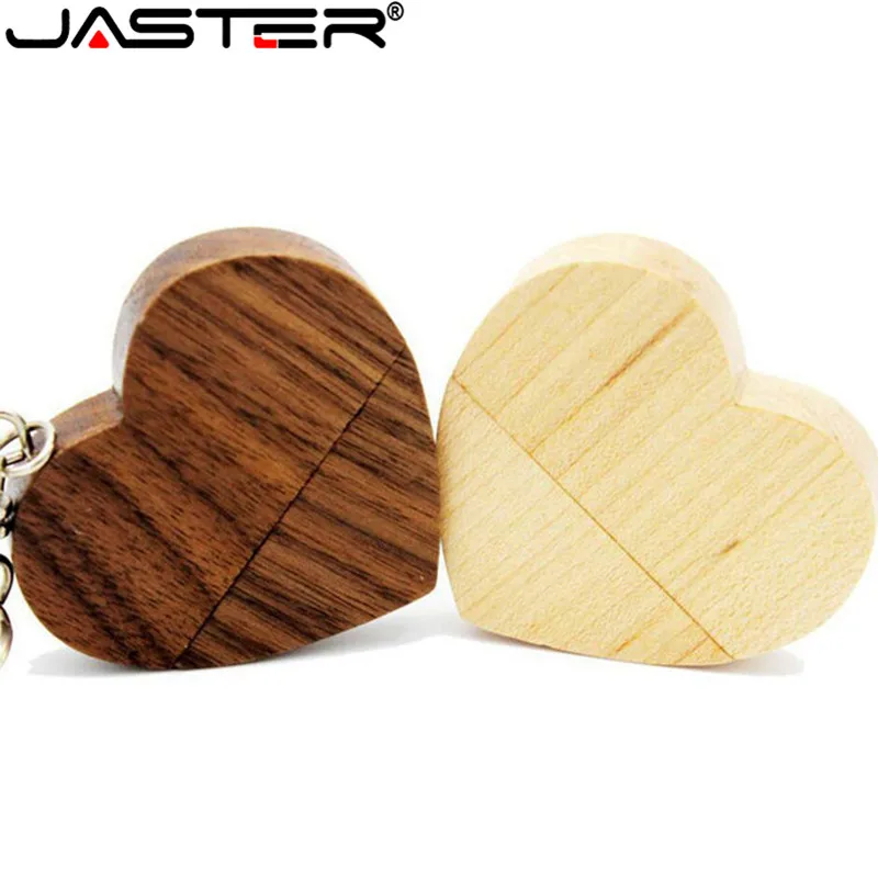 Usb флеш накопитель JASTER с деревянным сердцем 4/8/16/32/64 ГБ|USB флэш-накопители| |