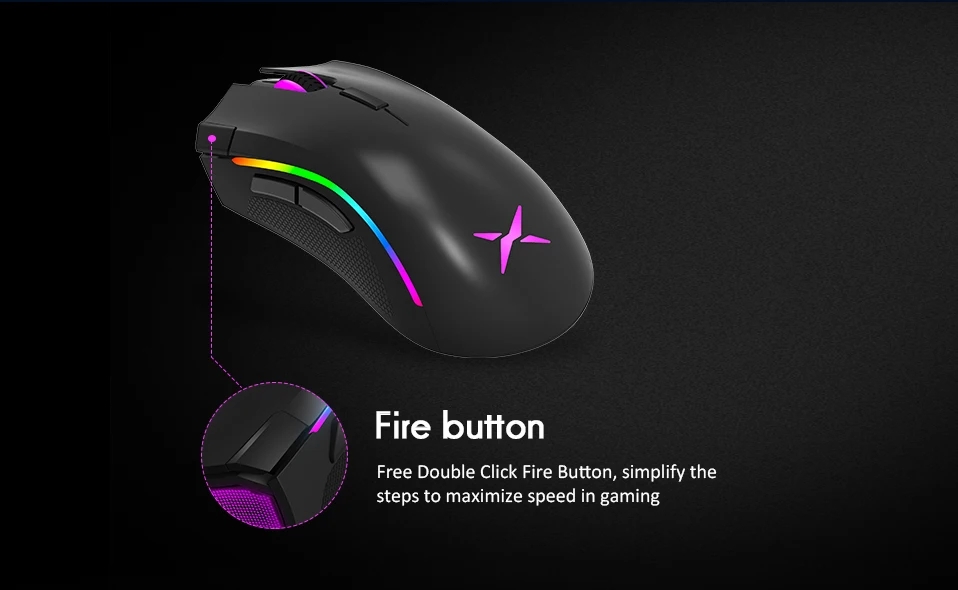 Delux M625 PMW3325 сенсорная Проводная оптическая игровая мышь 7 программируемых кнопок мыши с RGB светильник для геймеров для электронных видов спорта для ПК и ноутбука