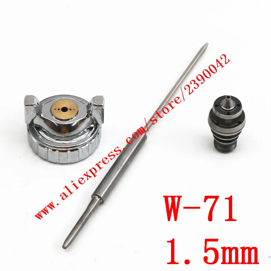 1.5mm W71 ручной ручное сопло игла воздушная Крышка для W-71 пистолет-распылитель, 1,0/1,3/1,5/1,8 мм, сделано в Японии, W71 насадка комплект - Цвет: 1.5mm