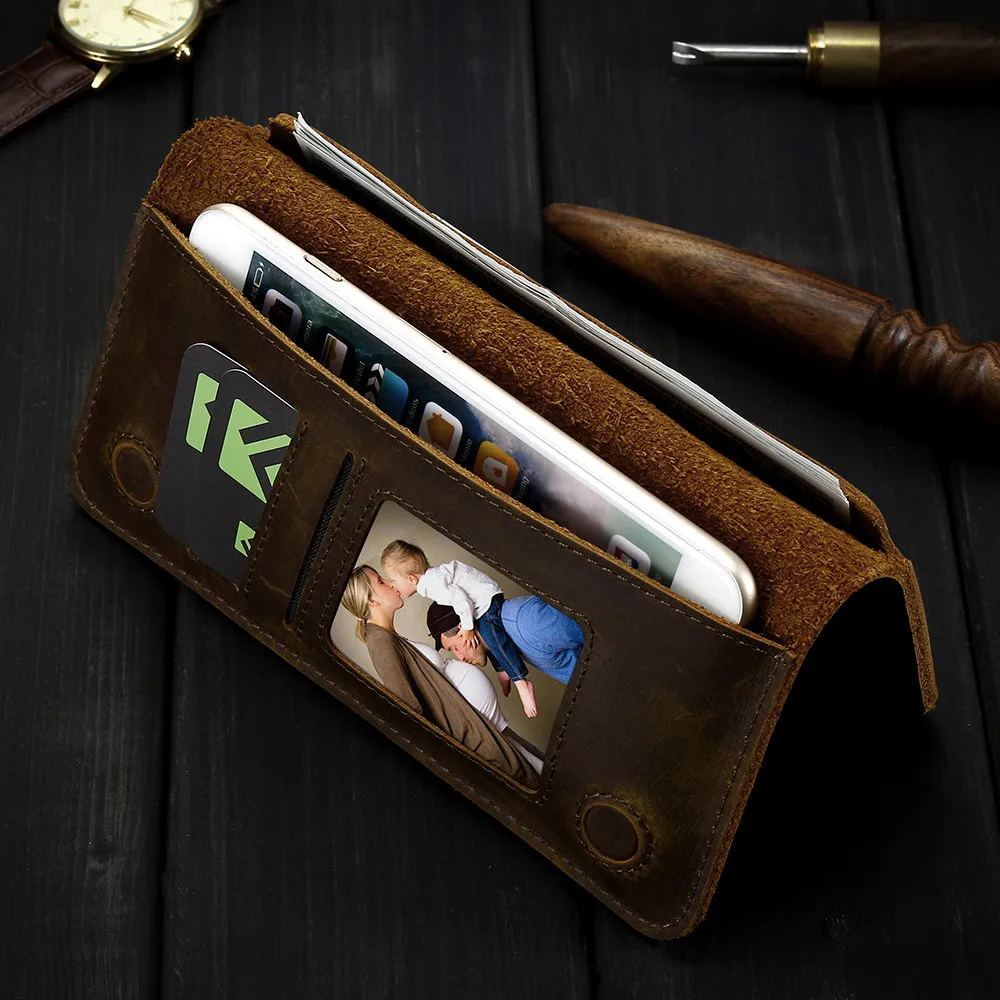 Сумка для телефона чехол iPhone X 10 8 7 6 s Plus держатель карт Geniune кожаный кошелек Чехол