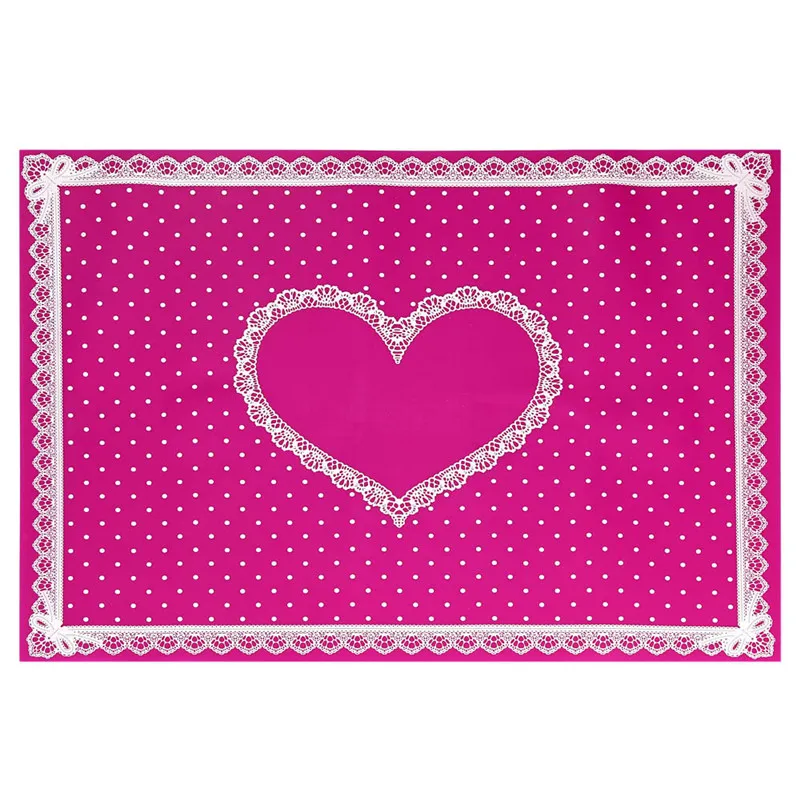 Профессиональный силиконовый кружевной коврик в горошек с узором сердца для