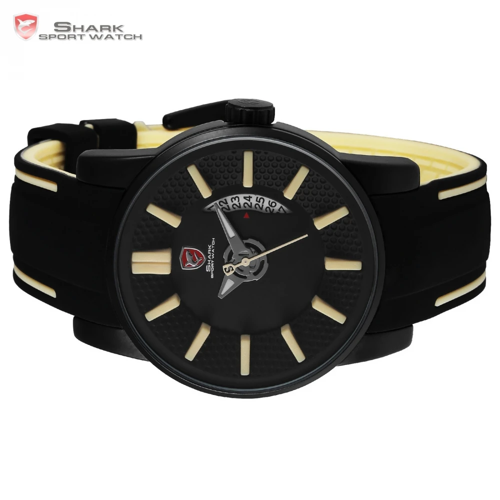 Серый Reef Shark Спортивные Часы 2017 НОВЫЙ Люксовый Бренд Мужчины Дата хаки Аналоговый