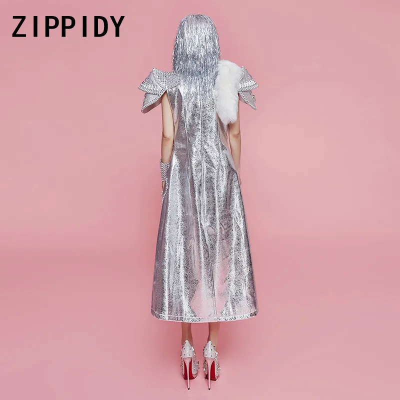 Женский комплект с серебристыми заклепками укороченный кожаный бюстгальтер