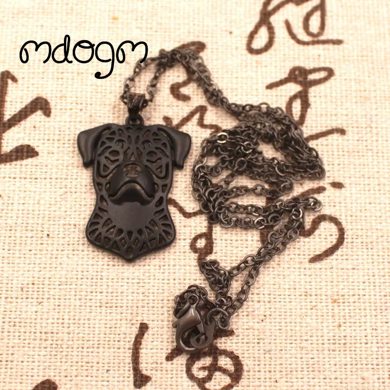 Милый ротвейлера ожерелье собака животное кулон покрыто золотом серебром