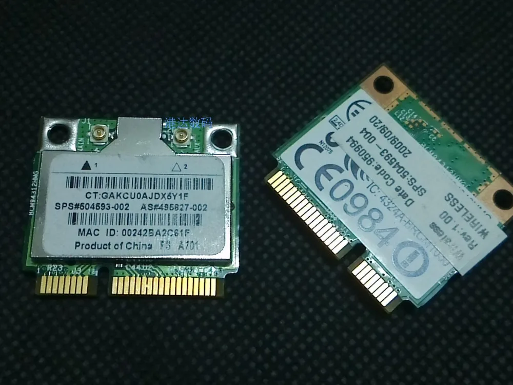 SSEA  Broadcom BCM94312HMG half MINI PCI-E  HP 4410S 4411S 4510S 4710S 4415S CQ510 CQ515 CQ516 504593-002