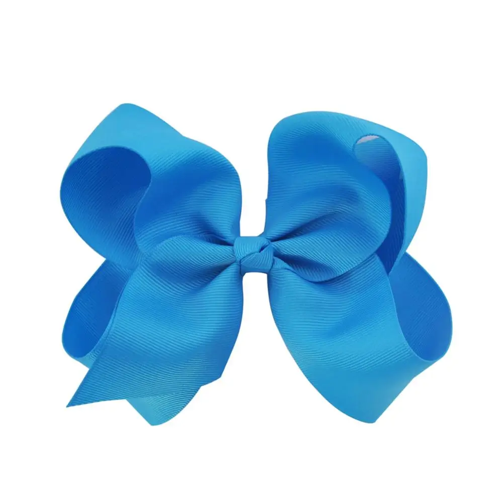Sea Blue No17 1 шт., 6 дюймов, аксессуары для волос с бантом, корсажная лента, детские шпильки принцессы, детская одежда для волос, милые заколки с бантами для волос - Цвет: Sea Blue No17