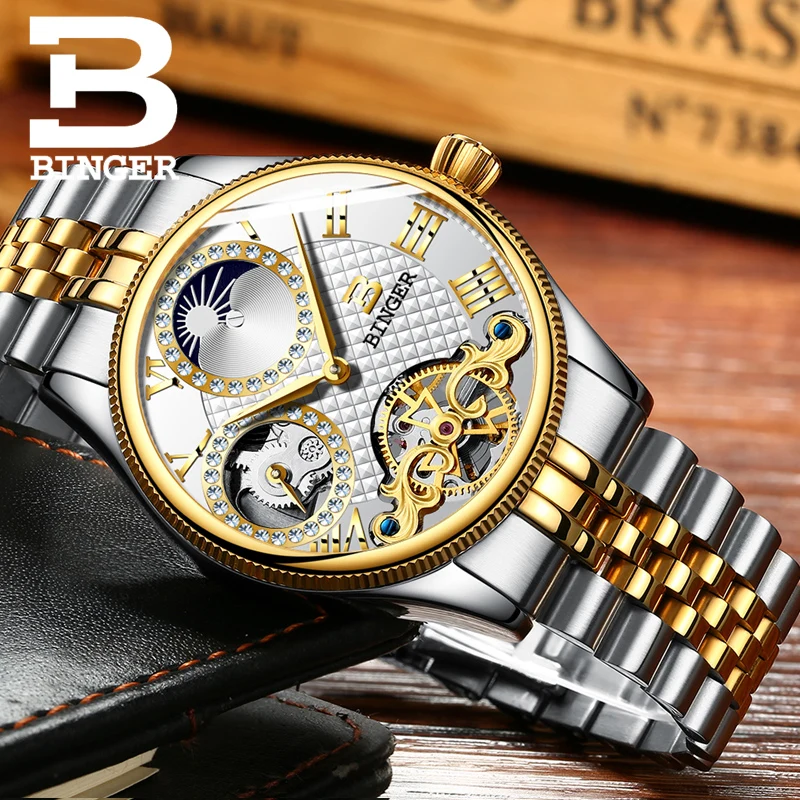 Роскошные винтажные часы Tourbillon с летающим колесом для мужчин автоматические
