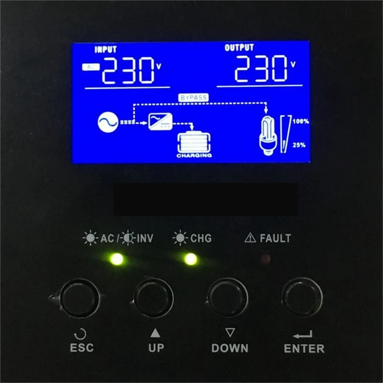 Сетевой солнечный гибридный инвертор 3KVA 24В 220В контроллер Чистая Синусоидальная