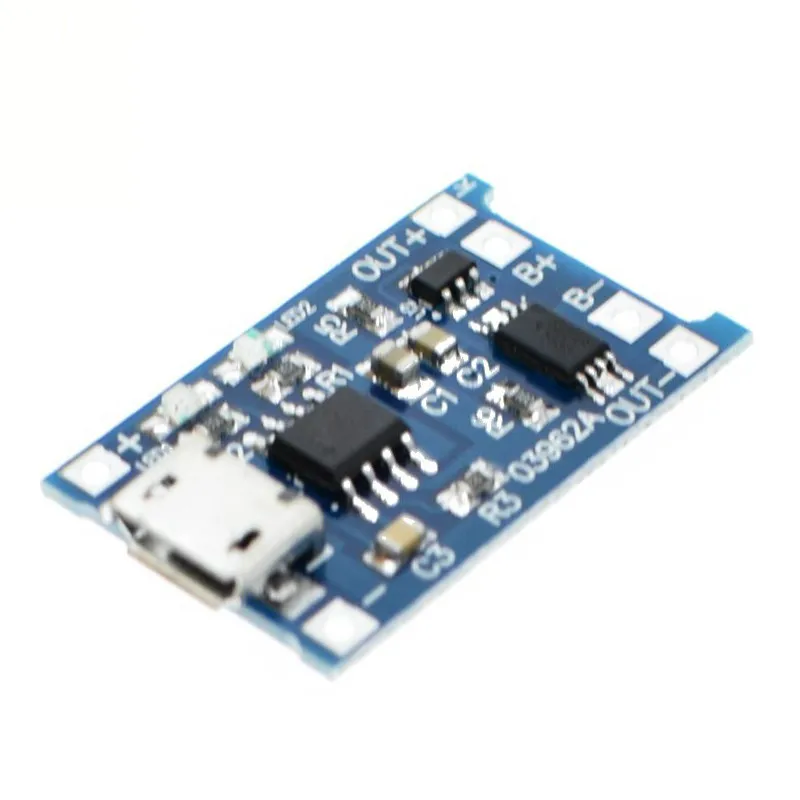 Micro USB 5 В 1A 18650 TP4056 литиевых Батарея Зарядное устройство модуль зарядки доска с
