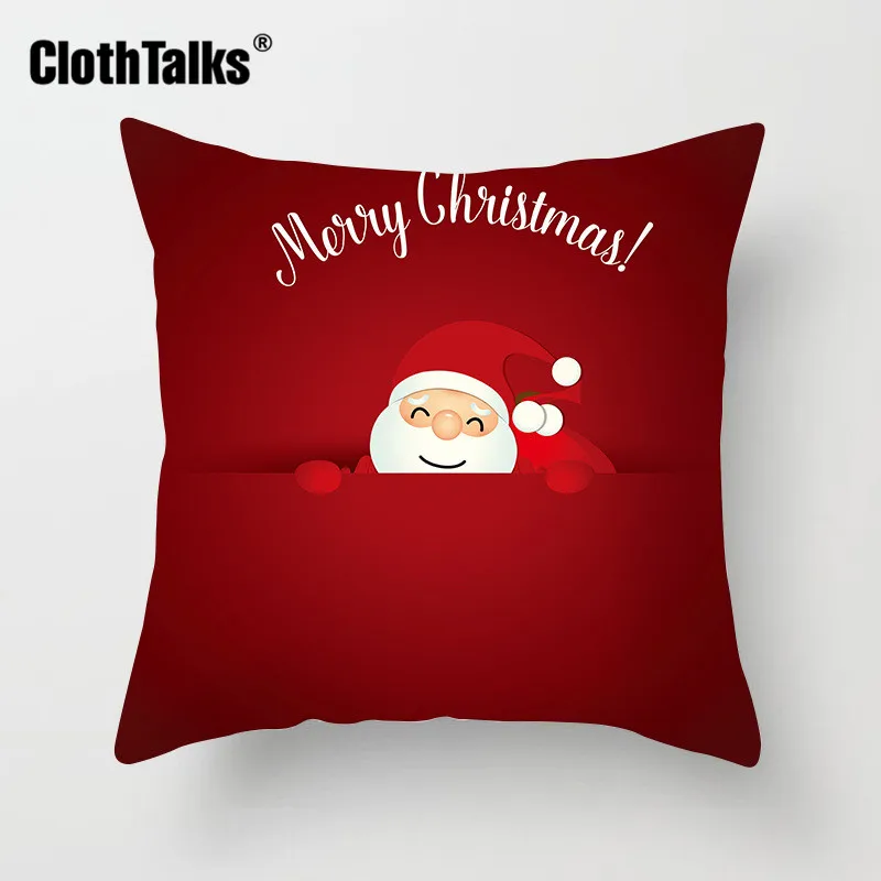 Clothtalks45x45cm красный наволочка Веселый Рождественский Санта-лось Снежинка