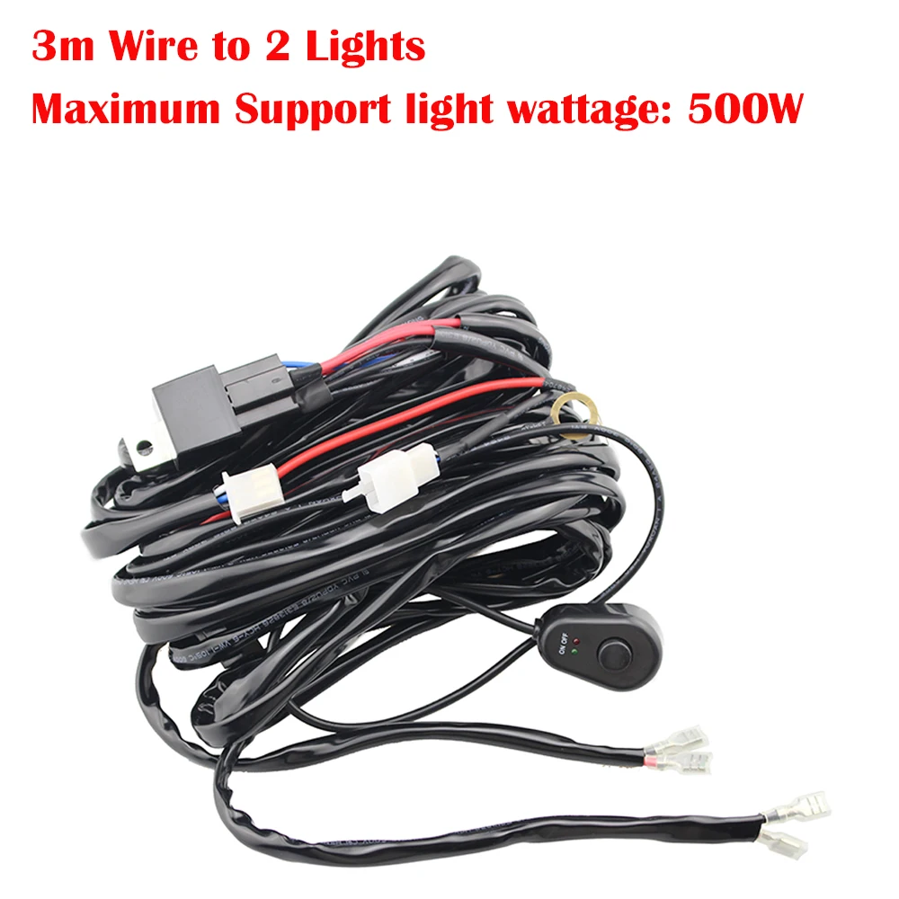 Внедорожный светодиодный свет бар комплект жгута проводов 12 В 40A удлинитель