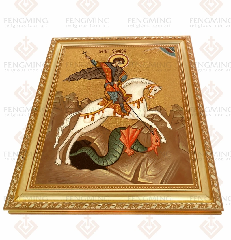 Принадлежности для греческой церкви фоторамка с изображением святого Георга