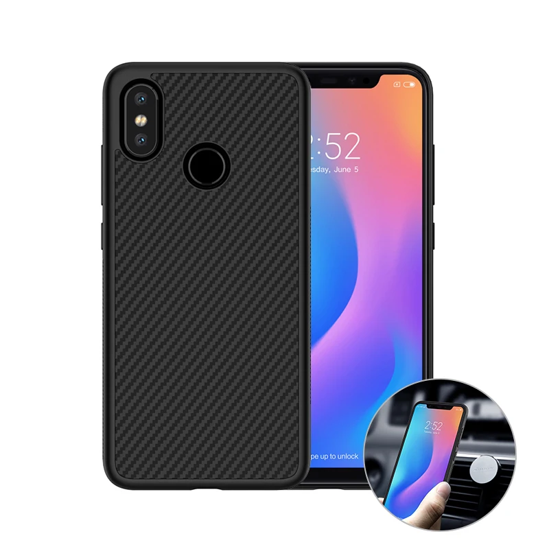 Nillkin синтетическая карбоновая Пластиковая Задняя крышка для xiaomi mi 8 чехол 6,21 ''Магнитный ультра тонкий чехол для xiaomi mi 8