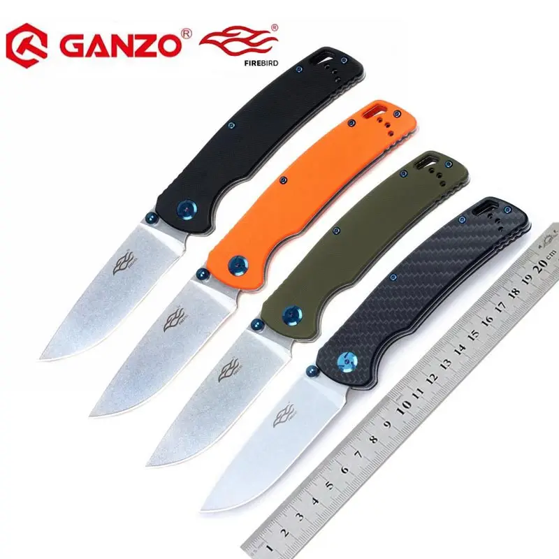 Ganzo G7542 жар F754 58 60HRC 440C G10 или ручка из углеродного волокна складной нож для