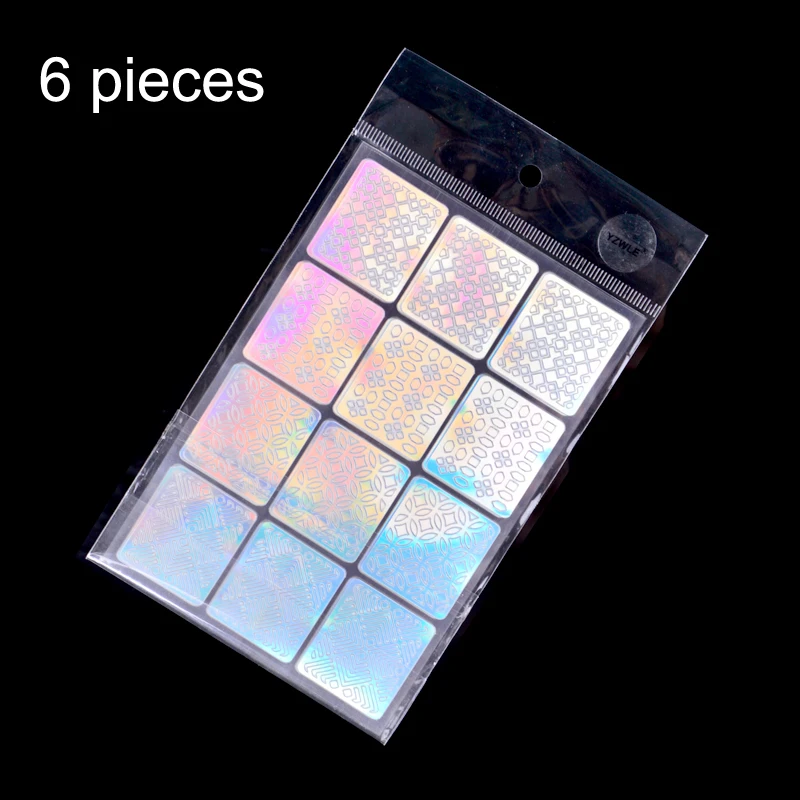 

72 Tips/Pack New Nail Vinyls Hollow Irregular Grid Stencil Multiple Use Nail Art Stencils Stickers Template Nail Art Tools