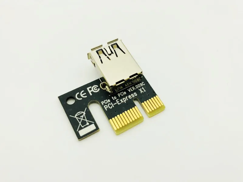 10 шт. PCI E Express Riser Card 1X к 16X удлинитель адаптер USB 3 0 кабель LED SATA 4Pin 6Pin разъем питания