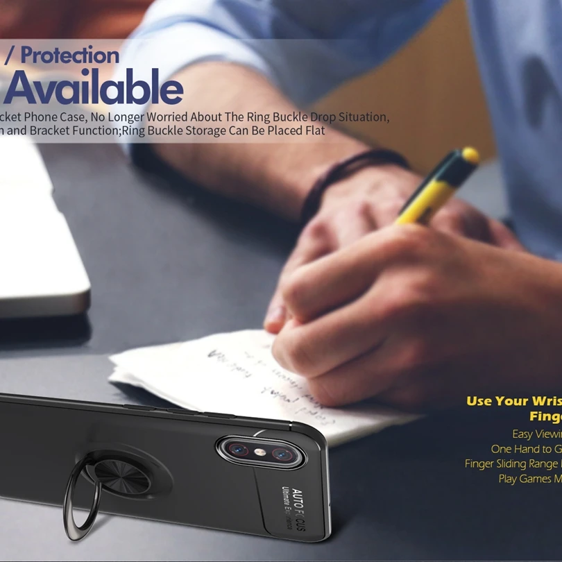 For VIVO X23 / VIVOX23 6.41&quot Magnetic Car Holder Case 360 Rotating Finger Ring Phone Cover Capa |