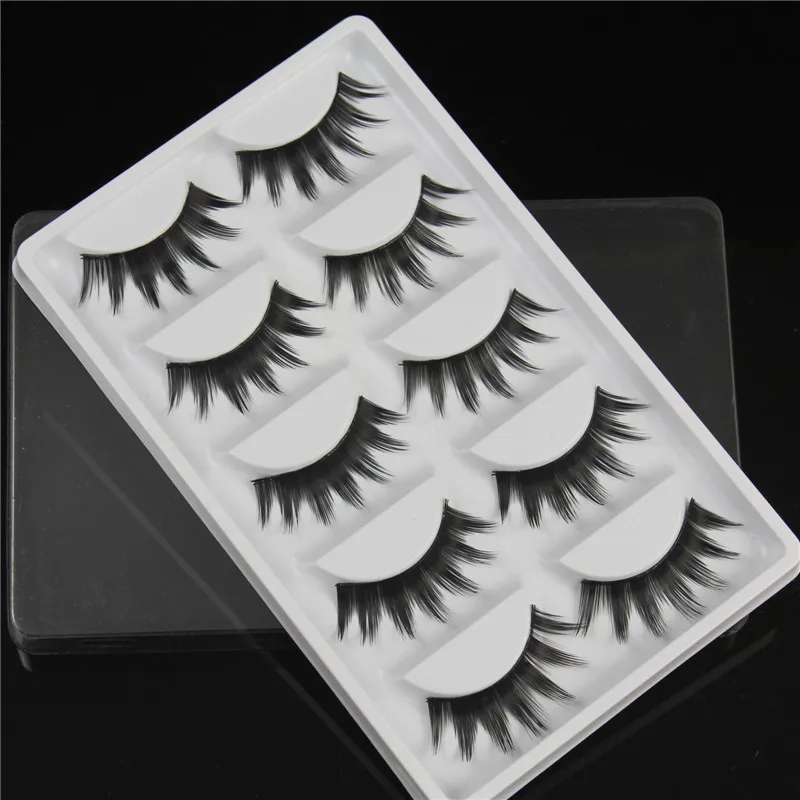 Накладные ресницы 5 пар густые для макияжа полноразмерные наращивания накладные