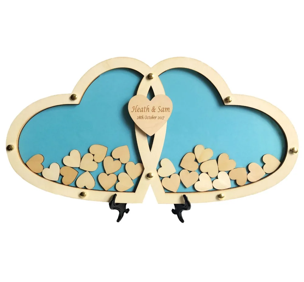 Персонализированные таможенные сердца Свадебная Гостевая книга Альтернативная