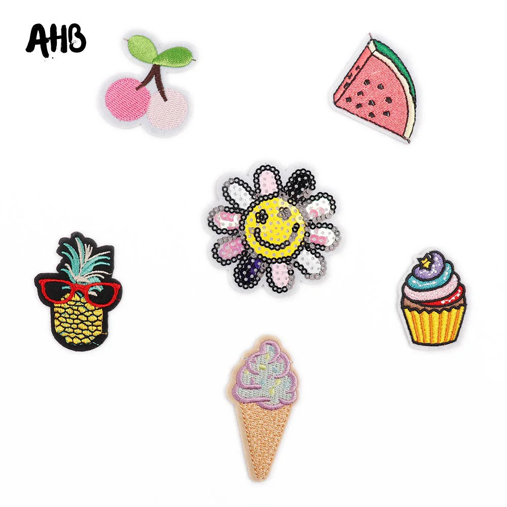 Нашивки с вышивкой AHB американские блестящие нашивки в виде губ блестками и