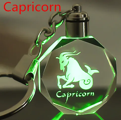 12 созвездий Новые DIY Кристалл GlassLogo ключ висячие украшения девушка личность кулон брелок талисман кольцо для ключей 8868