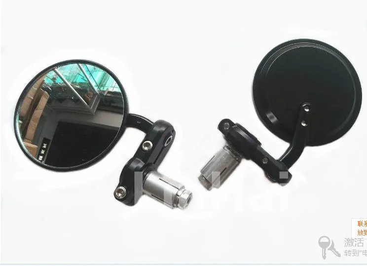 Motorcycle Mirror Black Round Billet Bar End Mirrors 7/8&quot Rearview For Harley Honda Suzuki Triumph Cafe Racer | Автомобили и