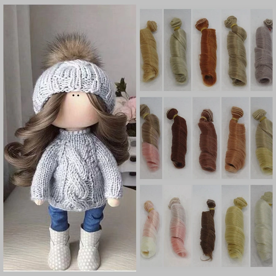 Термостойкие кукольные волосы 15 см для 1/3 1/4 1/6 BJD римские вьющиеся русских кукол