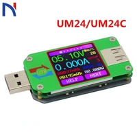 um24 um24c greencolor voltmeter ammeter for app usb 2 0 lcd display battery charge voltage current meter multimeter cable tester